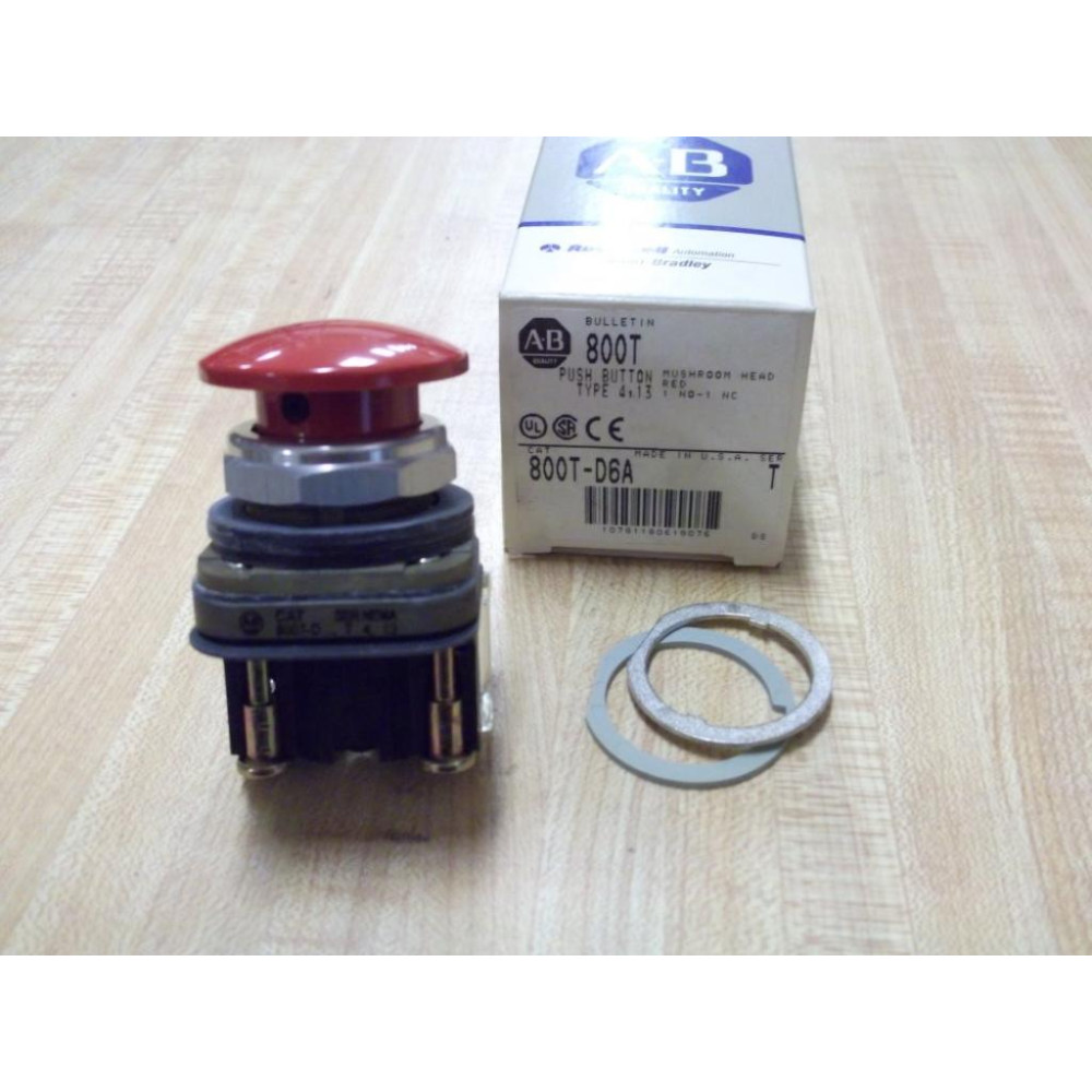 Allen Bradley 800T-D6A Push Button 800TD6A Series T