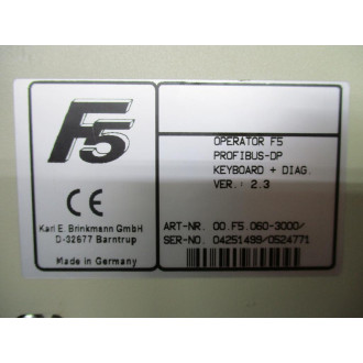 KEB 00.F5.060-3000 Operator F5 Profibus DP 00F50603000 - Used