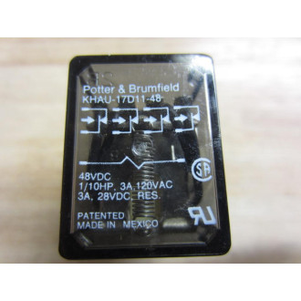 Potter & Brumfield KHAU-17D11-48V DC Relay KHAU-17D11-48 - New No Box
