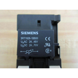 Siemens 3RT1025-1BB44-3MA0 Contactor 3RT10251BB443MA0 With 3RT1926-1BB00 - Used