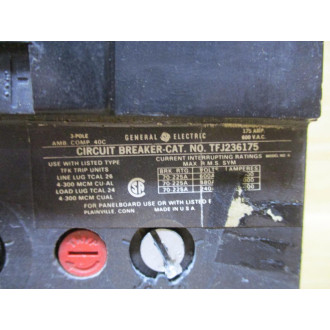 General Electric TFJ236175 GE Circuit Breaker 175 AMP - Used