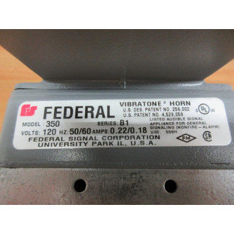 Federal Signal 350-B1 Vibratone Horn 350B1 With Double Signal Projector - Used