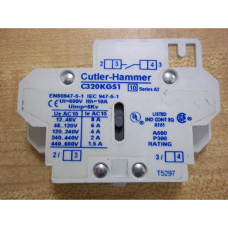 Cutler Hammer C320KGS1 Eaton Auxiliary Contact