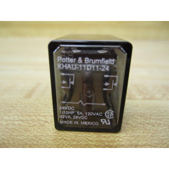 Potter & Brumfield KHAU-11D11-24V DC Relay KHAU-11D11-24VDC - New No Box