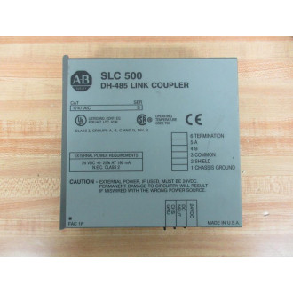 Allen Bradley 1747-AIC SLC 500 DH-485 Link Coupler Ser. B Broken Mounting Tabs - Used