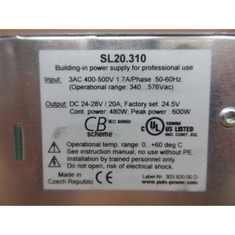 Puls SL20.310 Power Supply SL20310 - Used