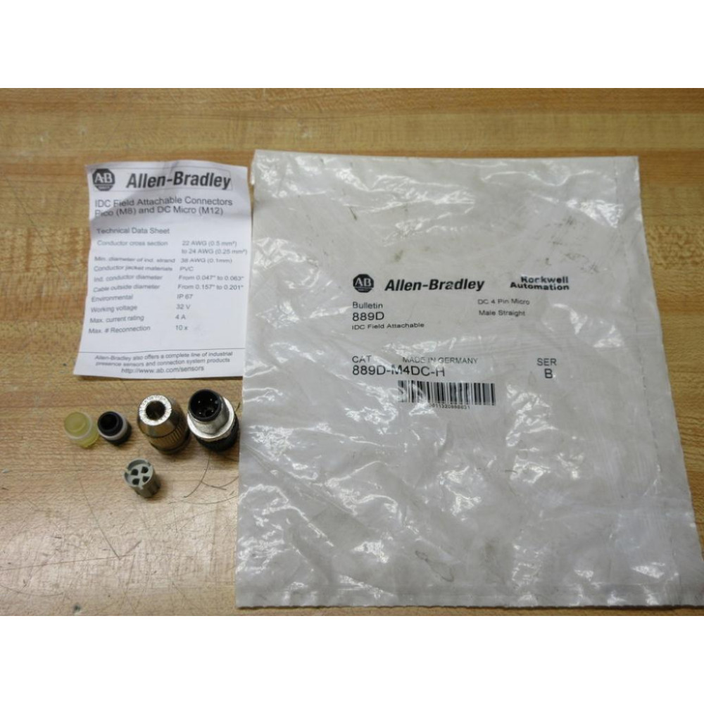 Allen Bradley 889D-M4DC-H DC Micro Cable Connector 889DM4DCH