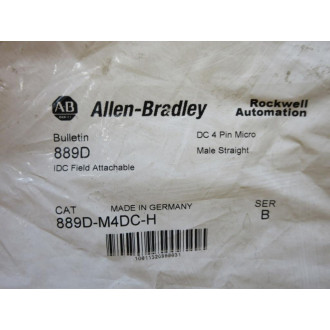 Allen Bradley 889D-M4DC-H DC Micro Cable Connector 889DM4DCH