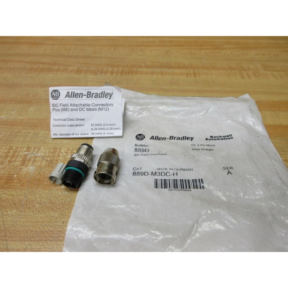 Allen Bradley 889D-M3DC-H DC Micro Cable Connector 889DM3DCH