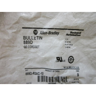 Allen Bradley 889D-R3AC-10 QD Cordset 889DR3AC10