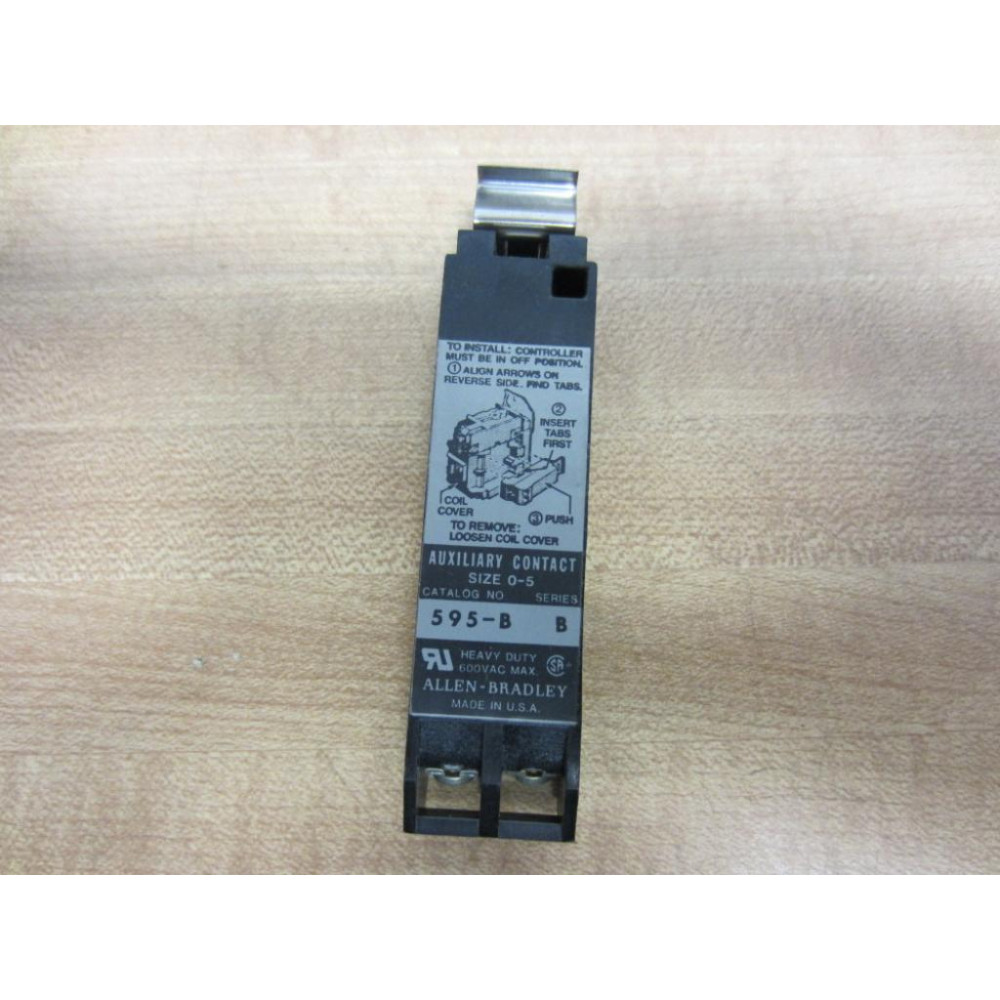 Allen Bradley 595-B Auxiliary Contact 595B Size 0-5 - New No Box