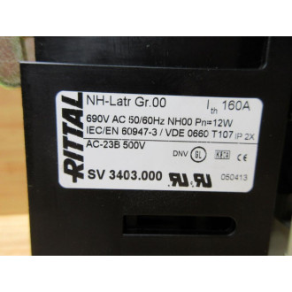 Rittal SV3403.000 Fuse Disconnect Switch SV3403000 - Used