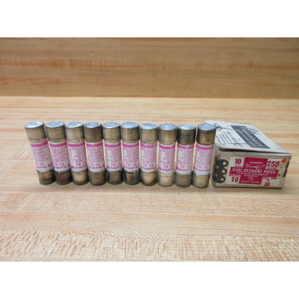 Gould Shawmut Ferraz TR-10 Mersen Tri-Onic Fuse TR10 (Pack of 10)