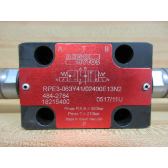 Argo Hytos RPE3-063Y4102400E13N2 Hydraulic Valve RPE3063Y4102400E13N2 - Used