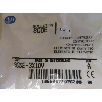 Allen Bradley 800E-3X10V Contact Block 800E3X10V