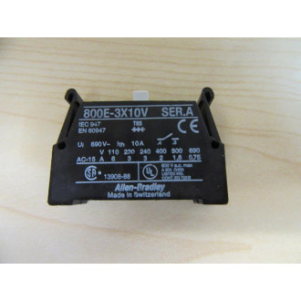 Allen Bradley 800E-3X10V Contact Block 800E3X10V