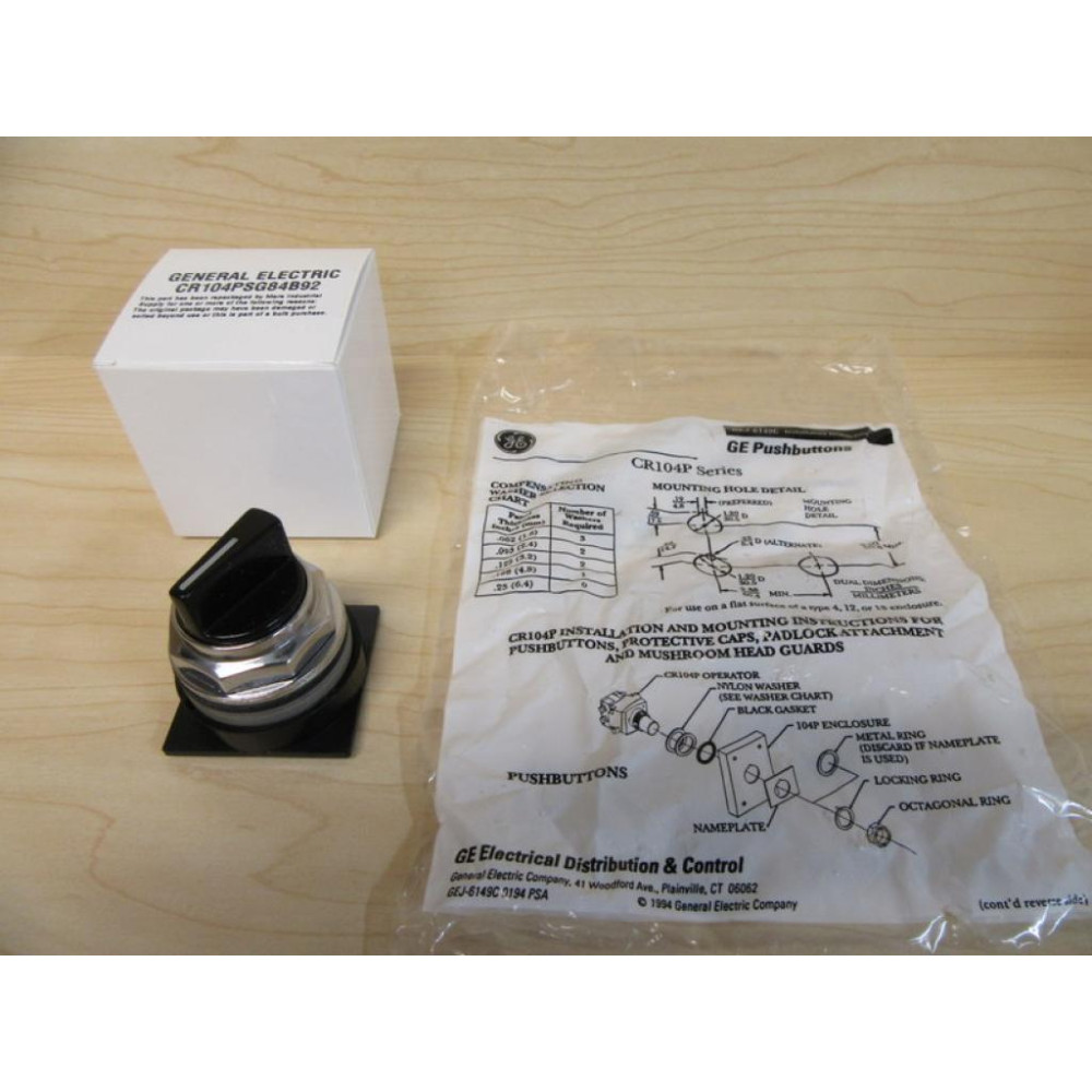 General Electric CR104PSG84B92 Selector Switch .