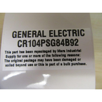 General Electric CR104PSG84B92 Selector Switch .