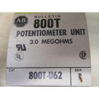 Allen Bradley 800T-U62 Potentiometer