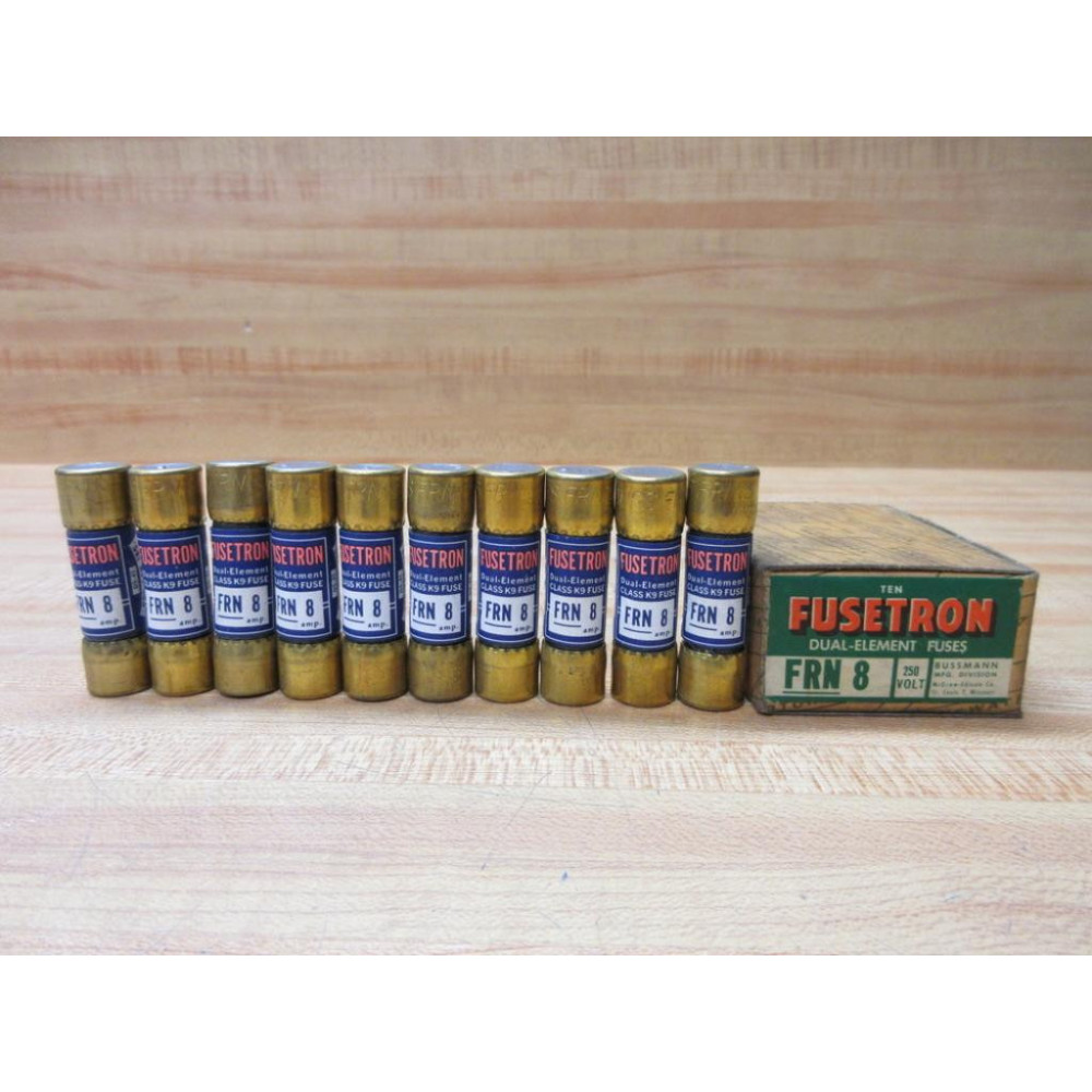 Buss FRN-8 Bussmann Fusetron Fuse FRN8 (Pack of 10)