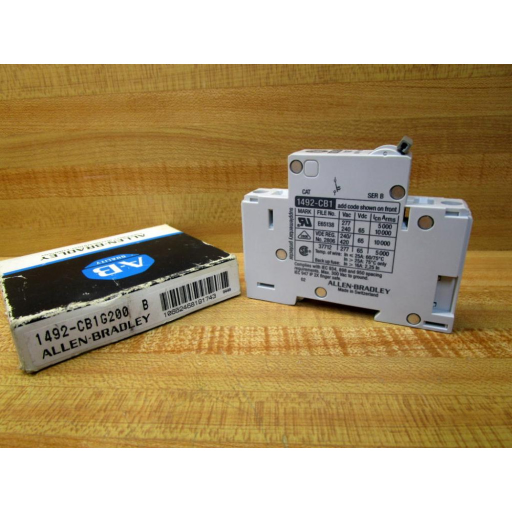 Allen Bradley 1492-CB1G200 Breaker 1492CB1G200 20A Series B