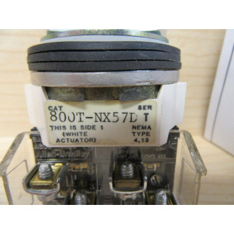 Allen Bradley 800T-NX57D Selector Switch - Refurbished