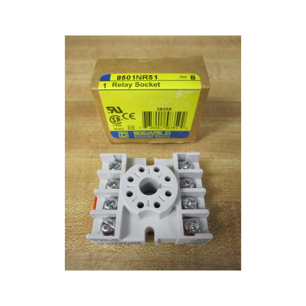 Square D 8501-NR51 Relay Socket 8501NR51 Ser.B