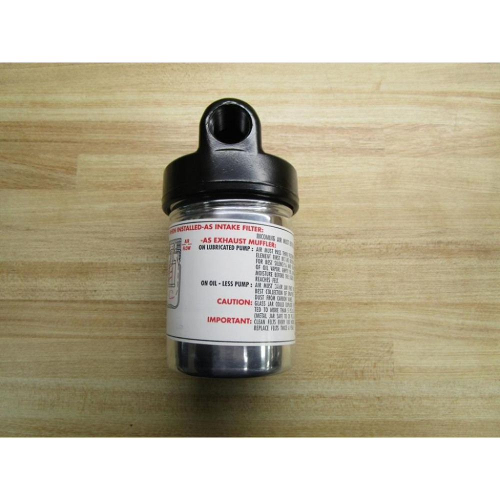 Gast AB612 Muffler 8oz. Metal - New No Box