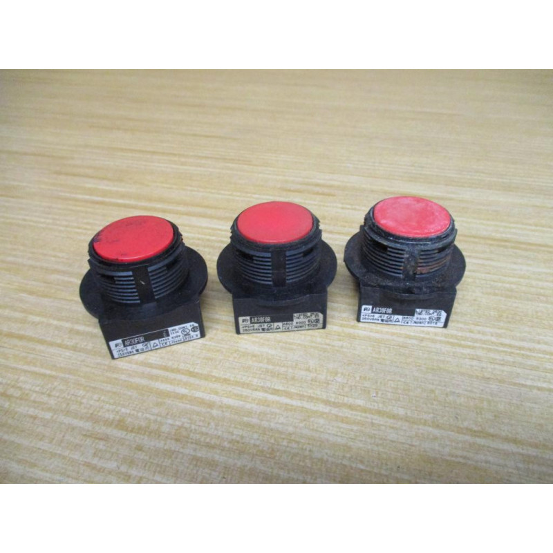 Fuji Electric AR30FOR-10R Push Button AR30FOR10R (Pack of 3) - Used
