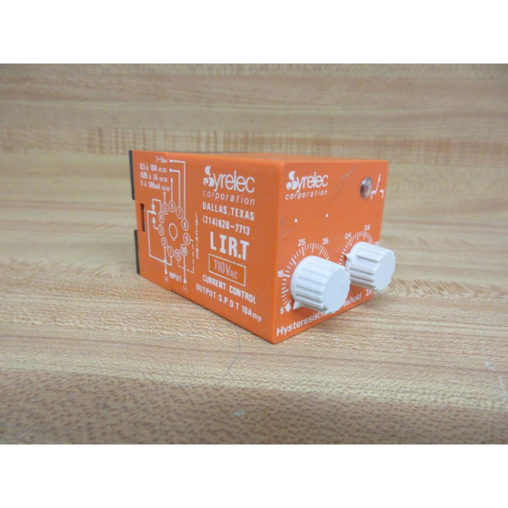 Syrelec LIRT-110 Current Relay LIRT110 LIRT-110-VAC - Used