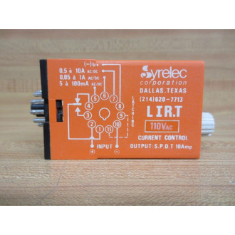 Syrelec LIRT-110 Current Relay LIRT110 LIRT-110-VAC - Used
