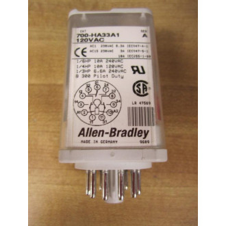 Allen Bradley 700-HA33A1-120V AC Relay 700-HA33A1-120VAC Series A