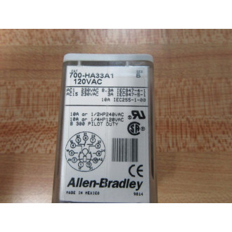 Allen Bradley 700-HA33A1-120V AC Relay 700-HA33A1-120VAC Series B Tested - New No Box