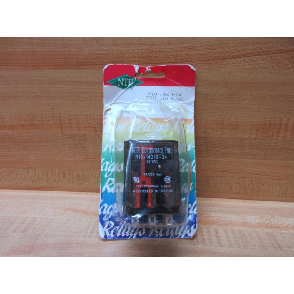 NTE R10-14D10-24 24VDC Relay R10-14D10-24VDC 12HP 250VAC
