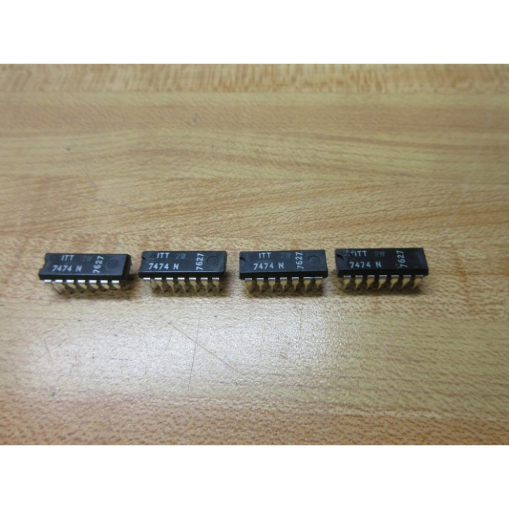 ITT 7474N Integrated Circuit 7474 (Pack of 4) - New No Box