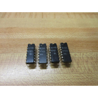 Signetics N7420 Integrated Circuit (Pack of 4) - New No Box