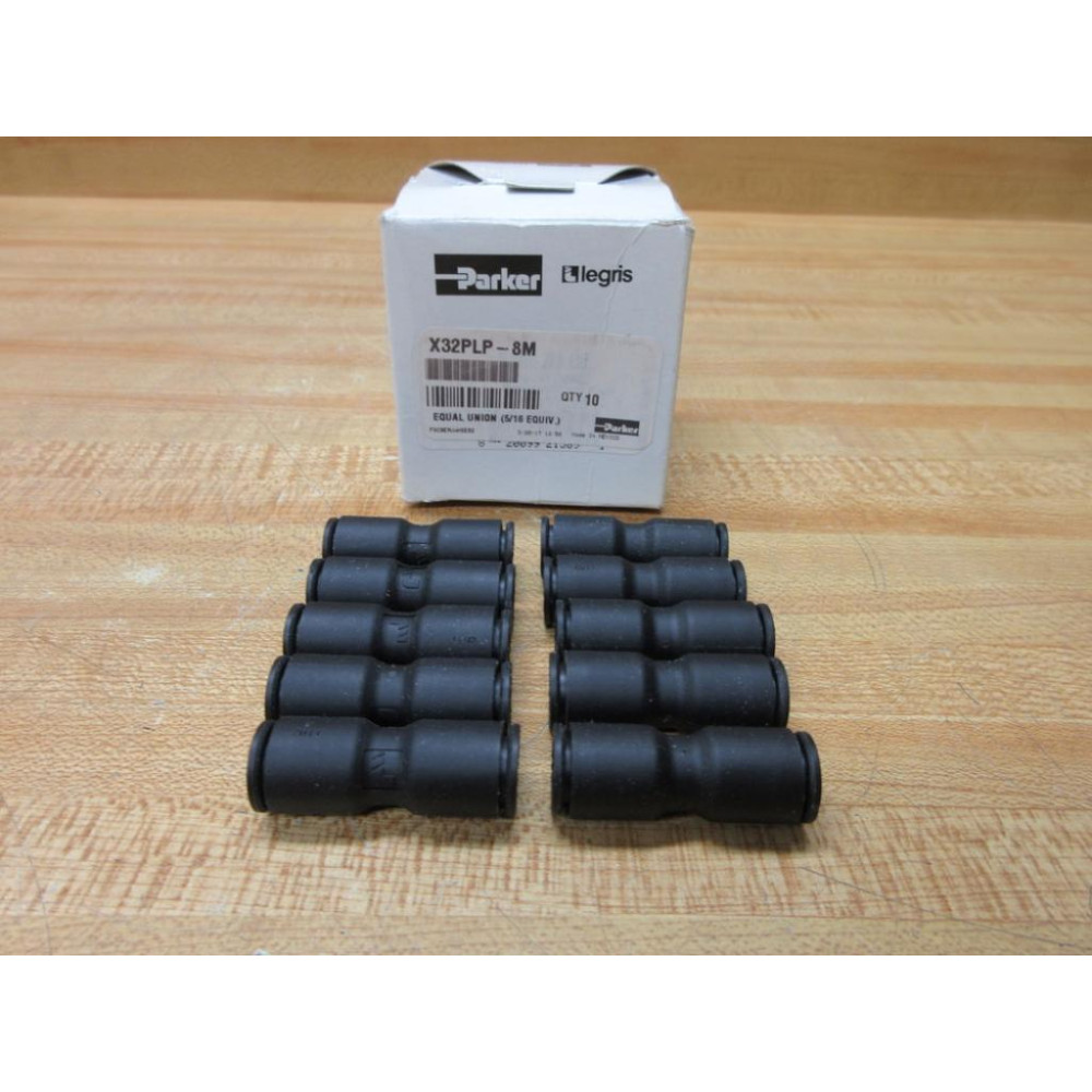 Parker X32PLP-8M Push To Connect Fitting 32PLP-8M (Pack of 10)