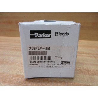 Parker X32PLP-8M Push To Connect Fitting 32PLP-8M (Pack of 10)