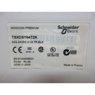 Schneider TSXDSY64T2K PLC Module - Used