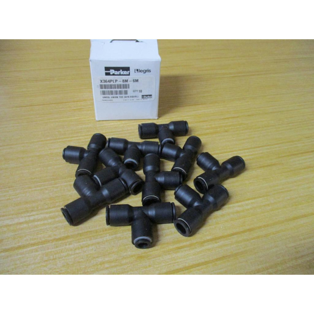 Parker 364PLP-8M-6M Legris Unequal Tee X364PLP8M6M (Pack of 10)