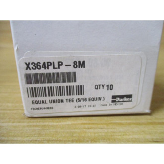 Parker X364PLP-8M Equal Tee X364PLP8M (Pack of 10)