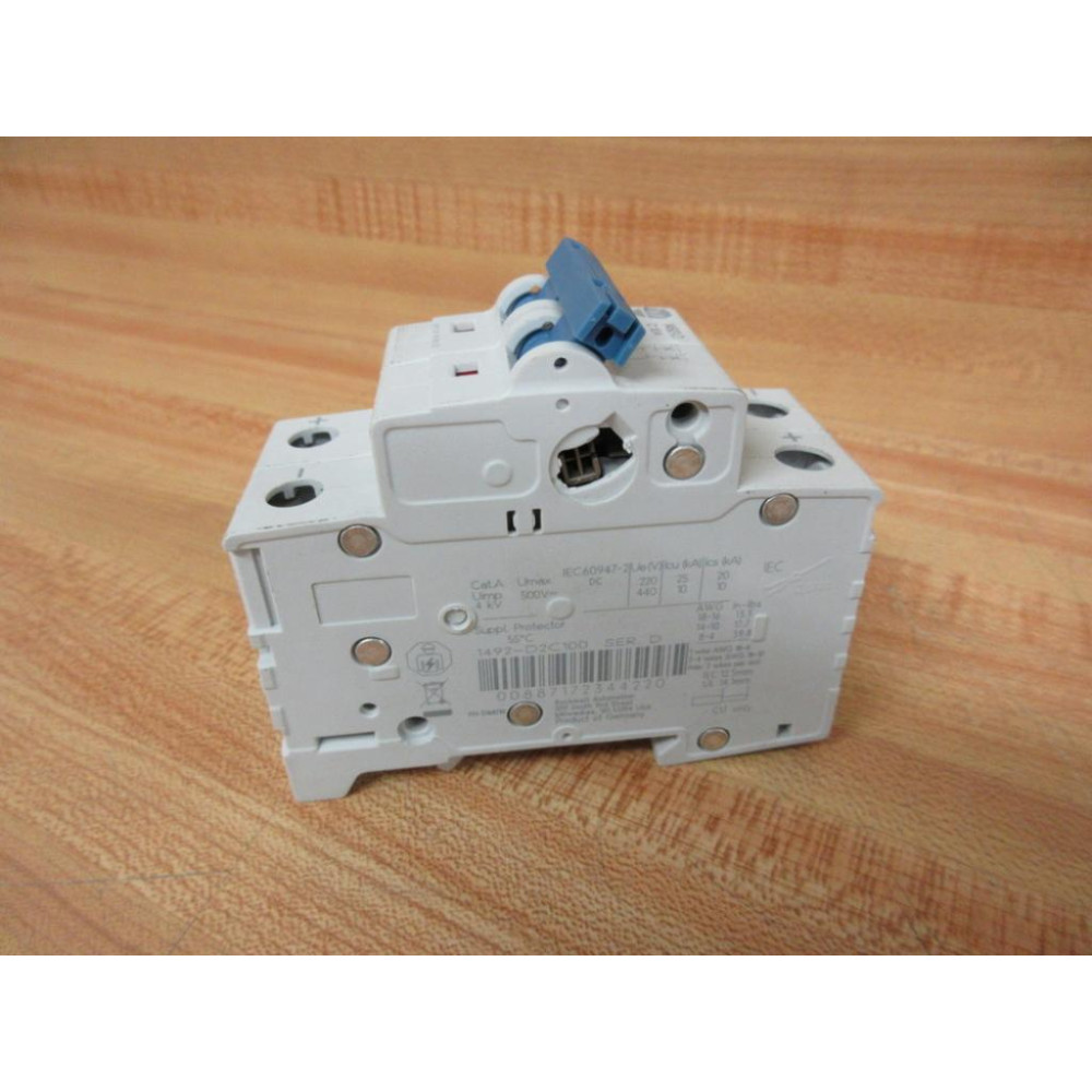 Allen Bradley 1492-D2C100 Circuit Breaker 1492D2C100 10Amp - New No Box