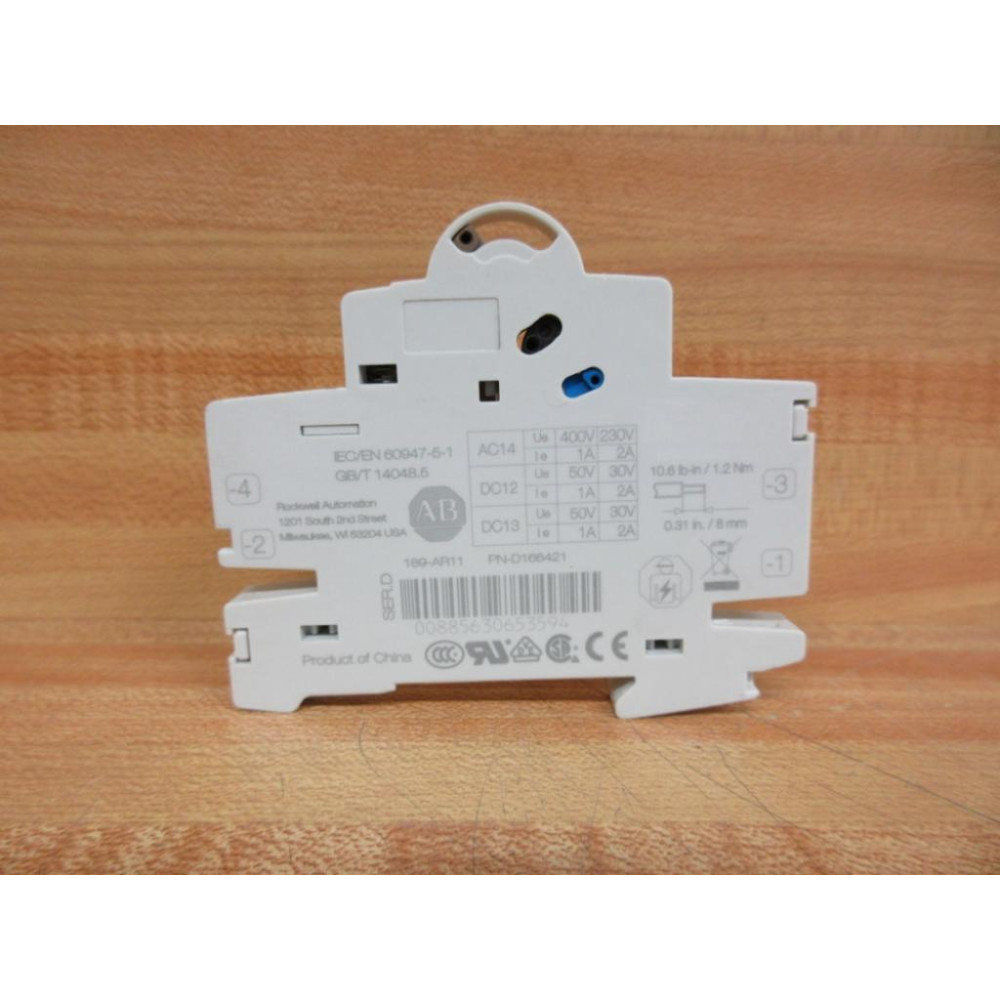 Allen Bradley 189-AR11 Auxiliary Contact 189AR11 - New No Box