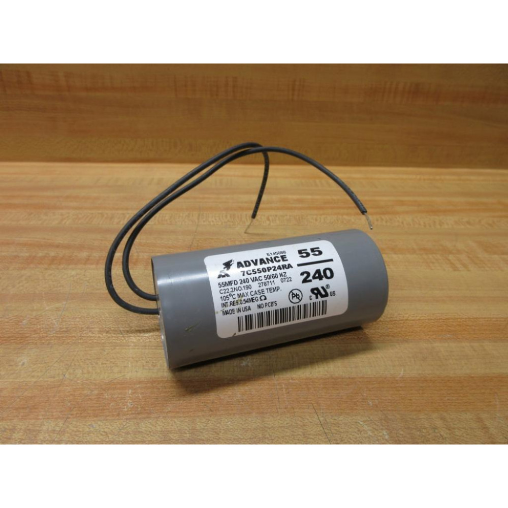 Philips Advance 7C550P24RA Capacitor 55MFD 240 VAC - New No Box