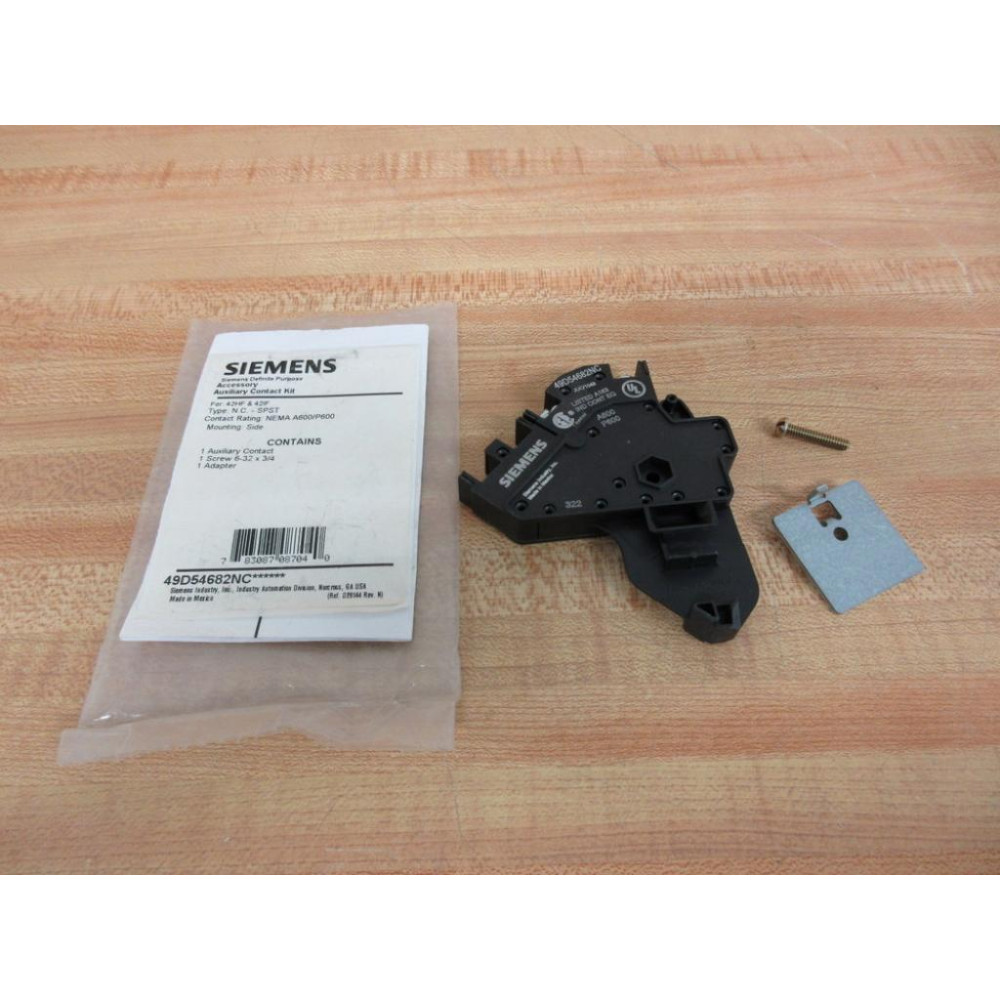 Siemens 49D54682NC Contactor Starter Accessory