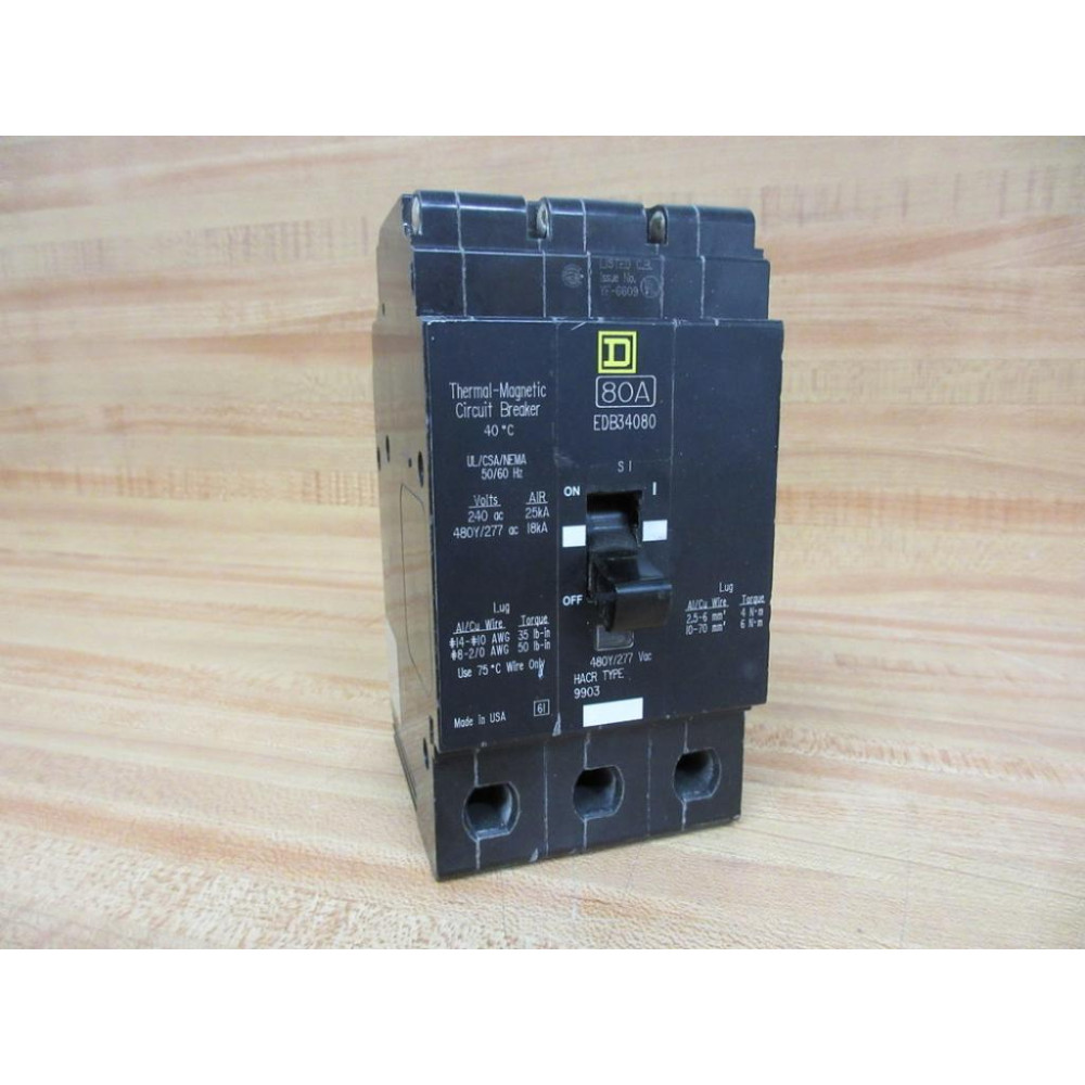 Square D EDB34080 Molded Case Circuit Breaker - New No Box