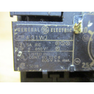 General Electric CR4G1WJ Overload Relay Fixed Heater - Used