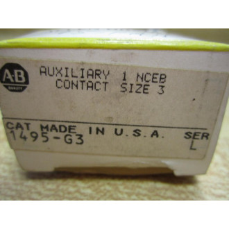 Allen Bradley 1495-G3 Auxiliary Contact 1495G3 Series L