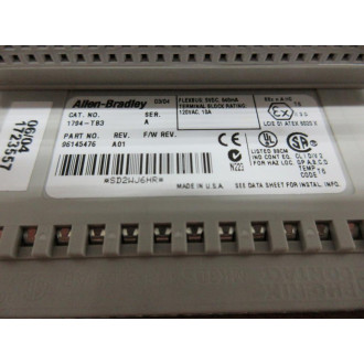 Allen Bradley 1794-TB3 Terminal Base 1794TB3 Part Number 96145476 - New No Box