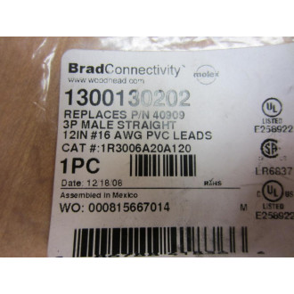 Brad Harrison 1300130202 Cordset 1R3006A20A120